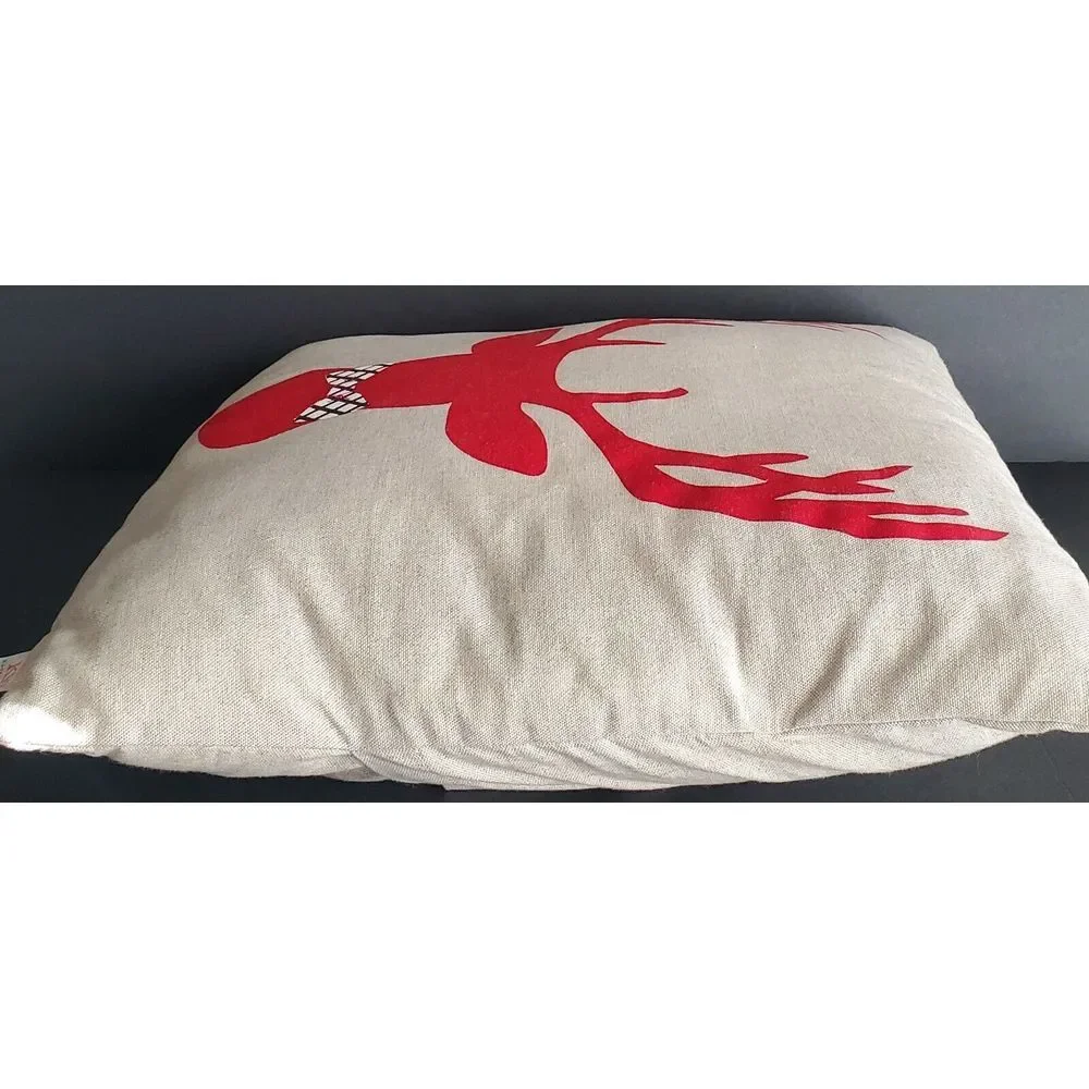 KW Kate Winston Deer Head Pillow Holiday Christmas Cottage Cabin Lodge Winter